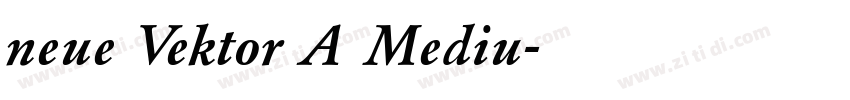 neue Vektor A Mediu字体转换